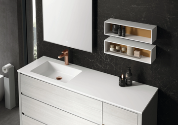 RIVA 03 - Floor-standing wooden vanity unit with integrated washbasin by Gruppo Geromin - view 3